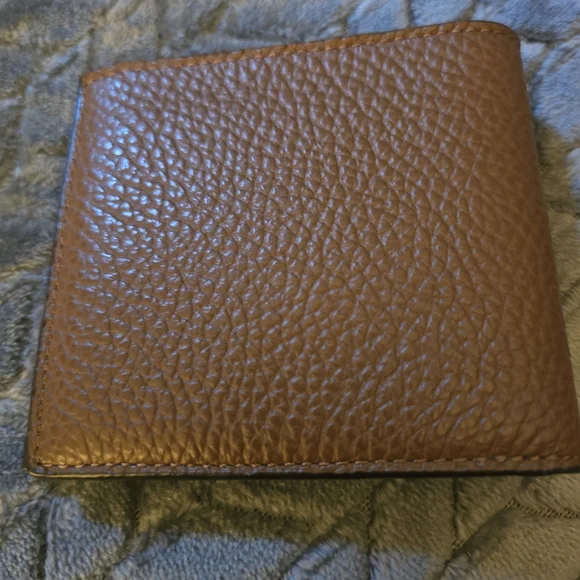 Coach Brown Leather Card Holder with Embroidered Patches - Picture 3 of 3